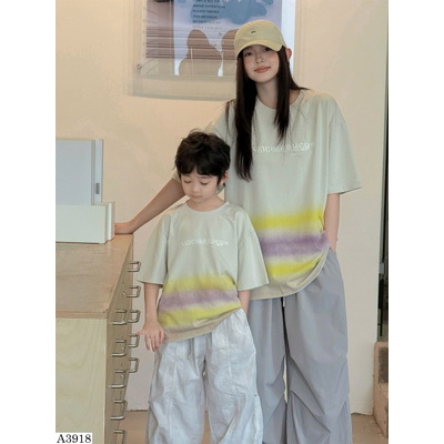 A3918 ÁO THUN PHỐI MÀU MẸ VÀ BÉ