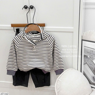 AT1162 ÁO HOODIE KẺ CHO BÉ