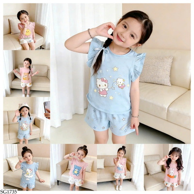 SG1735 BỘ HÈ HOẠT HÌNH CUTE BG