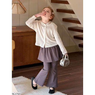 SG1760 SET ÁO CARDIGAN MIX QUẦN LOE BG