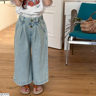 QG5335 QUẦN JEAN SUÔNG CHO BÉ GÁI