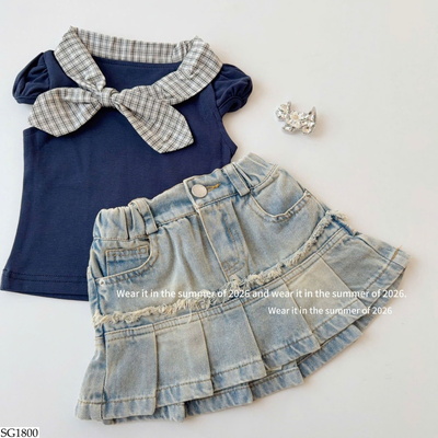 SG1800 SET ÁO CỔ NƠ MIX CV JEAN BG