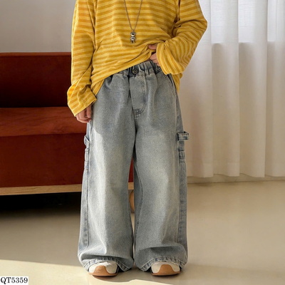 QT5359 QUẦN JEANS ỐNG RỘNG BT