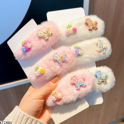 KT1884 SET 3C KẸP TÓC HÌNH NGỰA CHO BÉ