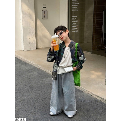 SG1831 ÁO SƠ MI PHỐI QUẦN JEAN BT HÃNG TAIRU