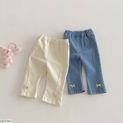 QG5361 QUẦN JEAN ĐÍNH NƠ BG