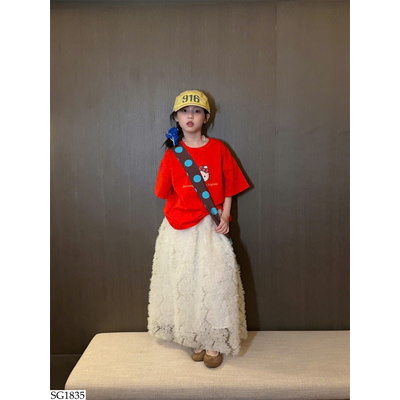 SG1835 SET ÁO PHÔNG KITTY MIX CHÂN VÁY BG