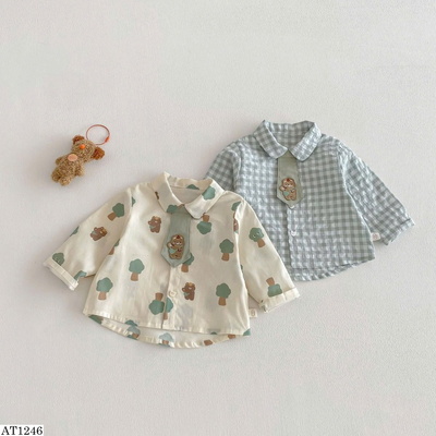 AT1246 SET ÁO SƠ MI HỌA TIẾT BT