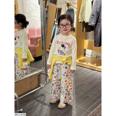 SG1856 SET ÁO KITTY MIX QUẦN HỌA TIẾT NGÔI SAO BG