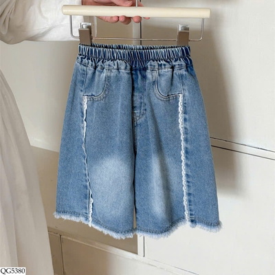 QG5380 QUẦN JEAN TUA RUA CHO BÉ GÁI