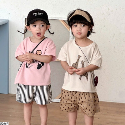 S2667 BỘ SHORT CHO BÉ