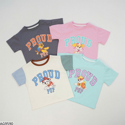 AG9590 ÁO CỘC TAY CHỮ PROUD PUP CHO BÉ