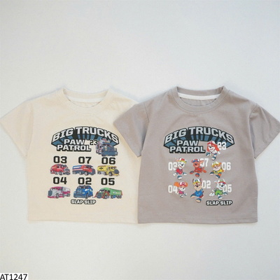 AT1247 ÁO CỘC TAY SỐ HOẠT HÌNH CHO BÉ