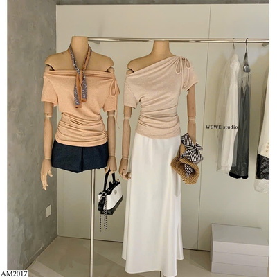 AM2017 ÁO LỆCH VAI RÚT EO W.G.W.E