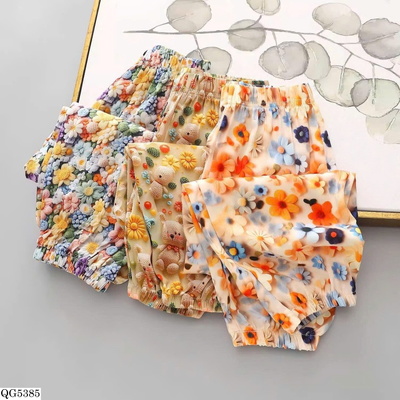 QG5385 QUẦN DÀI IN HỌA TIẾT HOA 3D BG