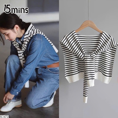 K1472 KHĂN CHOÀNG KẺ CHO NỮ