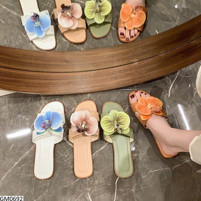 GM0692 DÉP HOA QUAI NGANG CHO NỮ