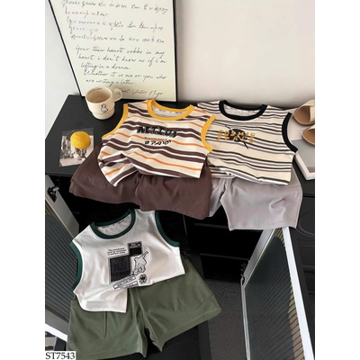 ST7543 BỘ BA LỖ HỌA TIẾT CHỮ CHO BÉ