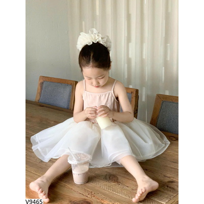 V9465 VÁY 2 DÂY CÔNG CHÚA CHO BG