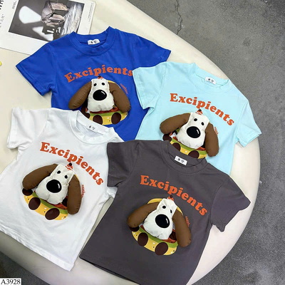 A3928 ÁO THUN CÚN 3D CHO BÉ