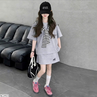 SG1913 BỘ VÁY ÁO CỘC TAY BG