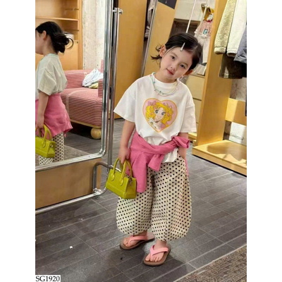 SG1920 SET ÁO PHÔNG MIX QUẦN CHẤM BI BG