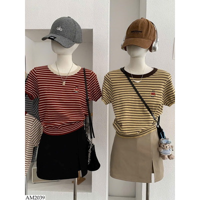 AM2039 ÁO KẺ CỘC TAY NỮ