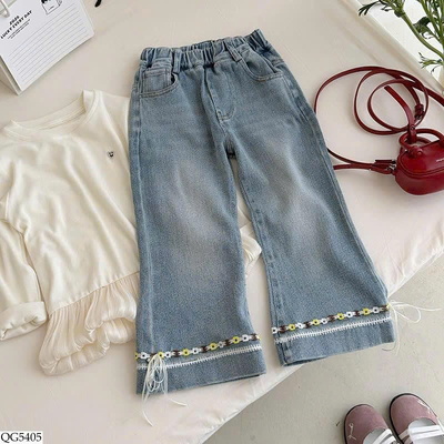 QG5405 QUẦN JEAN PHỐI GẤU BG