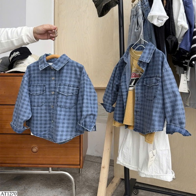 AT1270 ÁO SƠ MI KẺ CHO BT