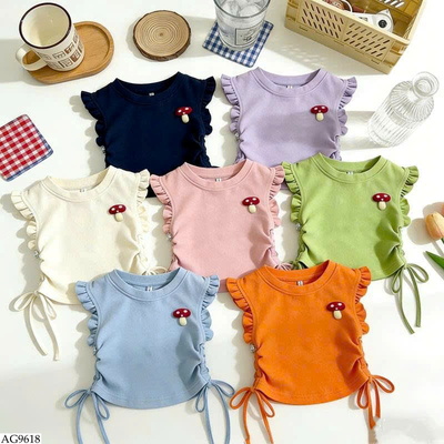 AG9618 ÁO THUN VIỀN BÈO CHO BG