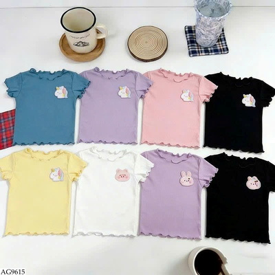 AG9615 ÁO THUN VIỀN BÈO CHO BG