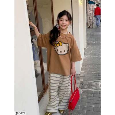 QG5422 QUẦN KẺ ỐNG RỘNG BG