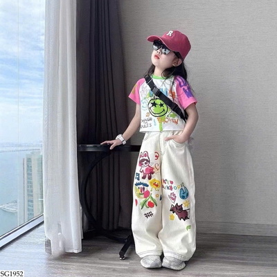 SG1952 SET ĐỒ PHONG CÁCH CHO BÉ GÁI