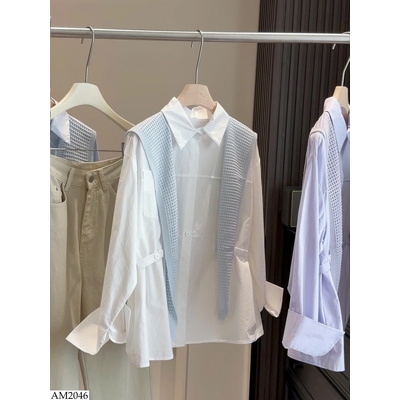 AM2046 ÁO SƠ MI KÈM KHĂN HÃNG ANNA