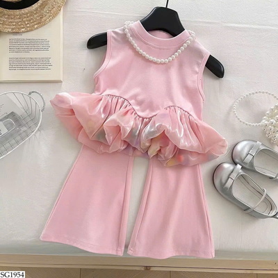 SG1954 SET ÁO BÈO MIX QUẦN LOE BG