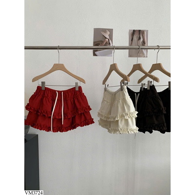 VM3724 CHÂN VÁY BÈO PHỐI DÂY RÚT