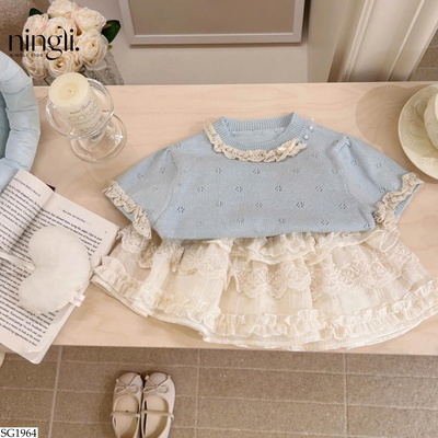 SG1964 SET ĐỒ CHO BÉ GÁI HÃNG NINGLI