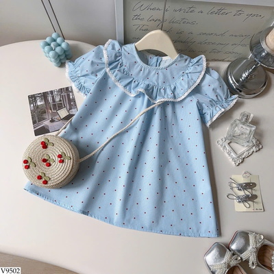 V9502 VÁY CHẤM BI KÈM TÚI BG