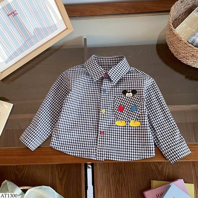AT1300 ÁO SƠ MI MICKEY KẺ CARO BT