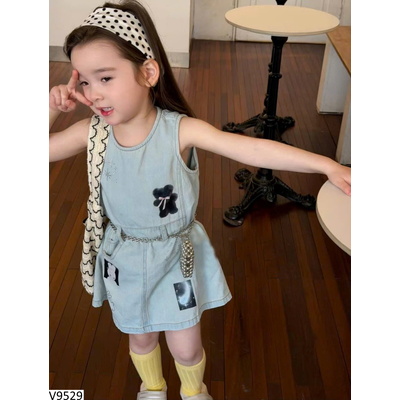 V9529 VÁY DENIM SÁT NÁCH CHO BG