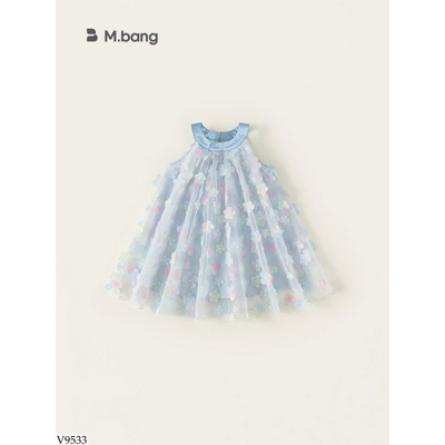 V9533 VÁY HOA CỔ YẾM CHO BG BABYCITY