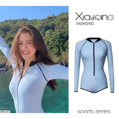 DB1187 ĐỒ BƠI LIỀN THÂN DÀI TAY NỮ