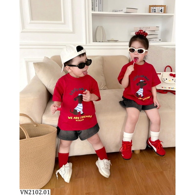 VN2102.01 SET ÁO THUN PHỐI QUẦN SHORT