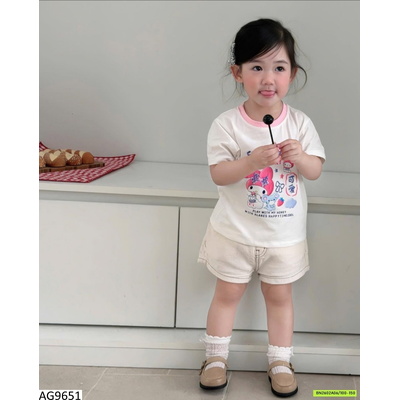 AG9651 ÁO THUN CỘC TAY HOẠT HÌNH BG