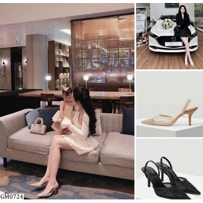 GM0724  GUỐC CAO GÓT ĐÍNH ĐÁ
