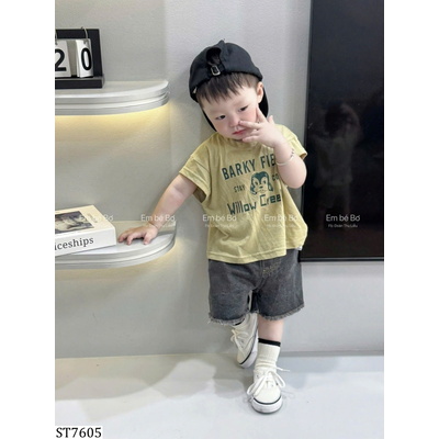 ST7605 SET ÁO BA LỖ QUẦN SHORT ADBABY