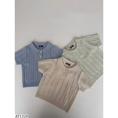 AT1320 ÁO LEN DỆT KIM MỎNG CỔ POLO CHO BÉ