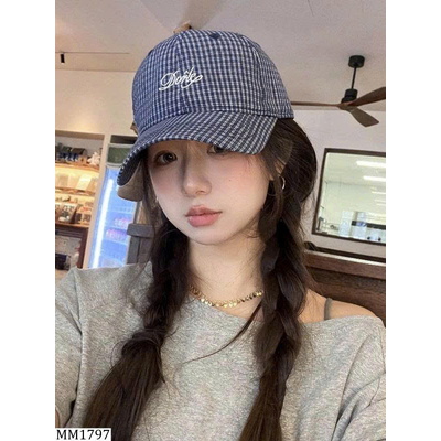 MM1797 NÓN LƯỠI TRAI CARO THÊU CHỮ