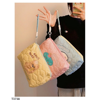 T3738 TÚI ĐỰNG MỸ PHẨM CHẦN BÔNG CUTE