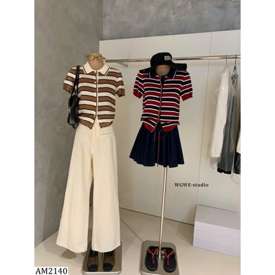 AM2140  ÁO POLO LEN KẺ W.G.W.E